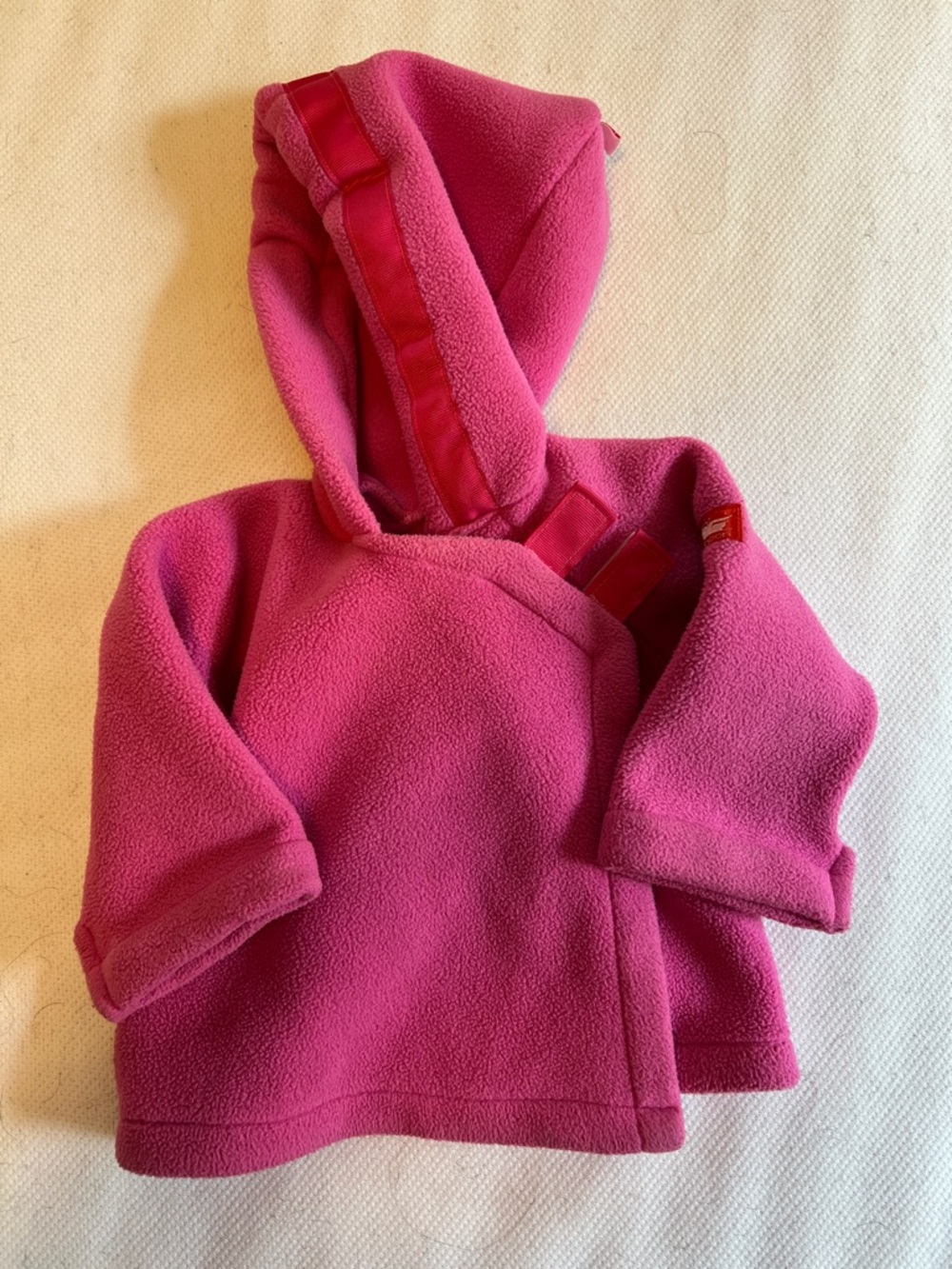 Toddler Fleece Hooded Pullover Jacket - Hot Pink